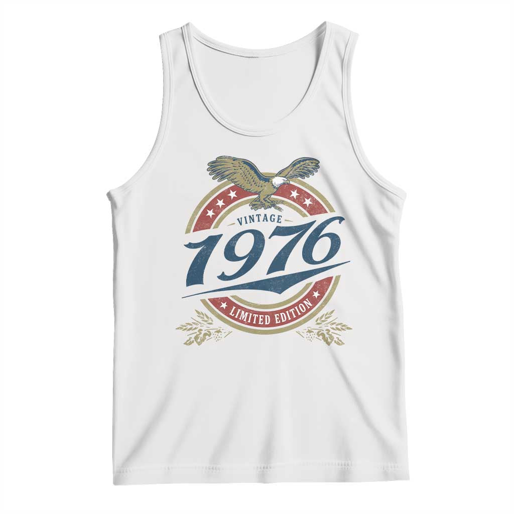 50th Birthday Beer Lover Vintage 1976 Limited Edition Tank Top Bald Eagle