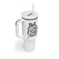 50th Birthday Beer Lover Vintage 1976 Limited Edition Tumbler With Handle Bald Eagle