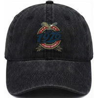 50th Birthday Beer Lover Vintage 1976 Limited Edition Washed Cotton Baseball Cap Bald Eagle