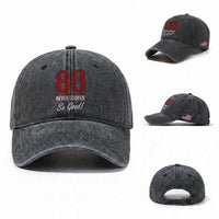 80 Never Looked So Good Funny 80th Birthday Washed Cotton Baseball Cap
