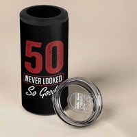 50 Never Looked So Good Funny 50th Birthday 4 in 1 Can Cooler Tumbler
