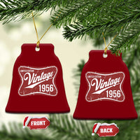 70th Birthday Beer Lover Vintage 1956 Limited Edition Ceramic Ornament Red Metal Beer Soft Sign Graphic