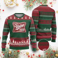 70th Birthday Beer Lover Vintage 1956 Limited Edition Ugly Christmas Sweater Red Metal Beer Soft Sign Graphic