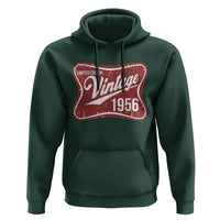 70th Birthday Beer Lover Vintage 1956 Limited Edition Hoodie Red Metal Beer Soft Sign Graphic