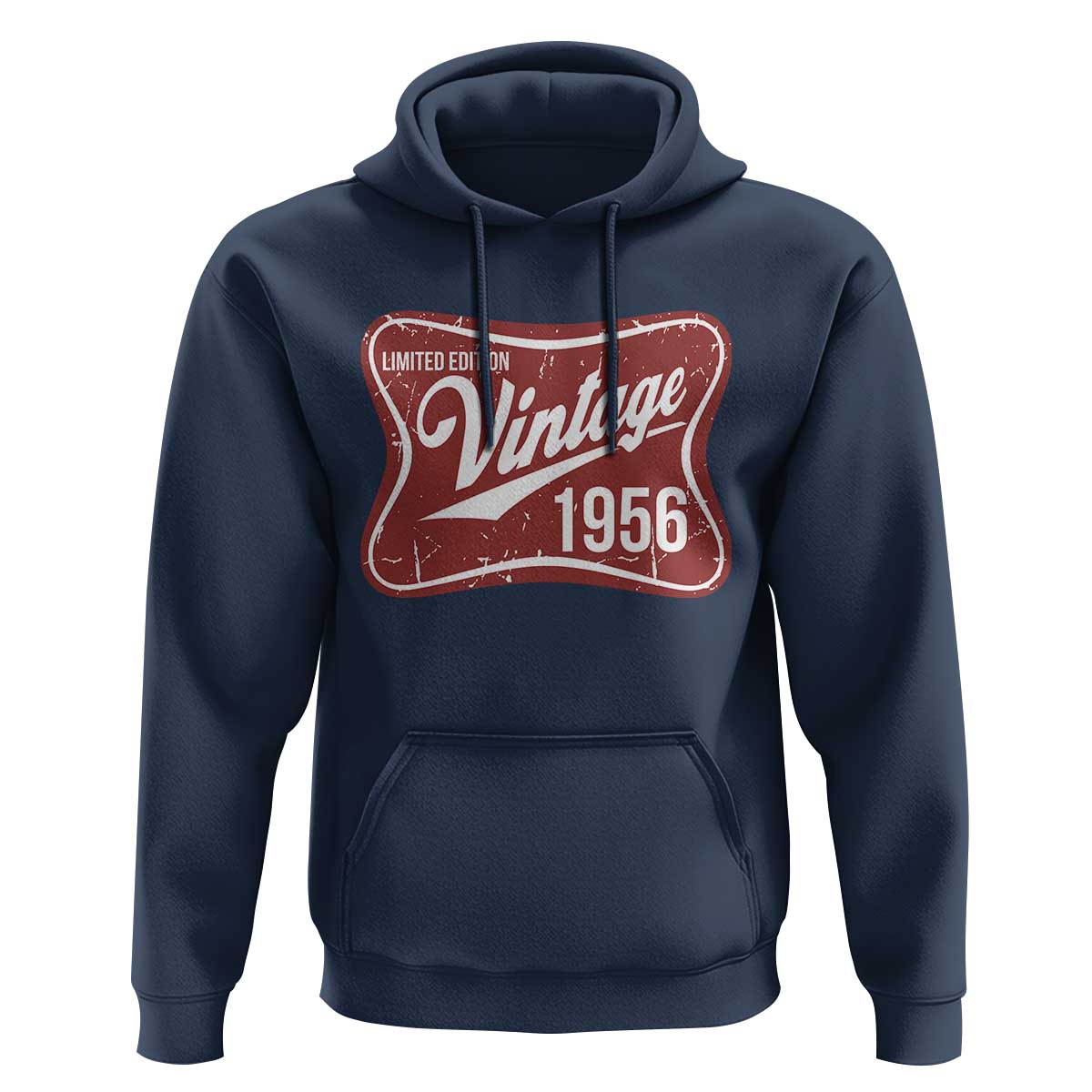 70th Birthday Beer Lover Vintage 1956 Limited Edition Hoodie Red Metal Beer Soft Sign Graphic