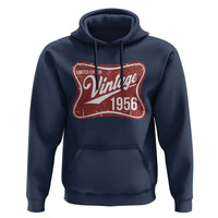 70th Birthday Beer Lover Vintage 1956 Limited Edition Hoodie Red Metal Beer Soft Sign Graphic