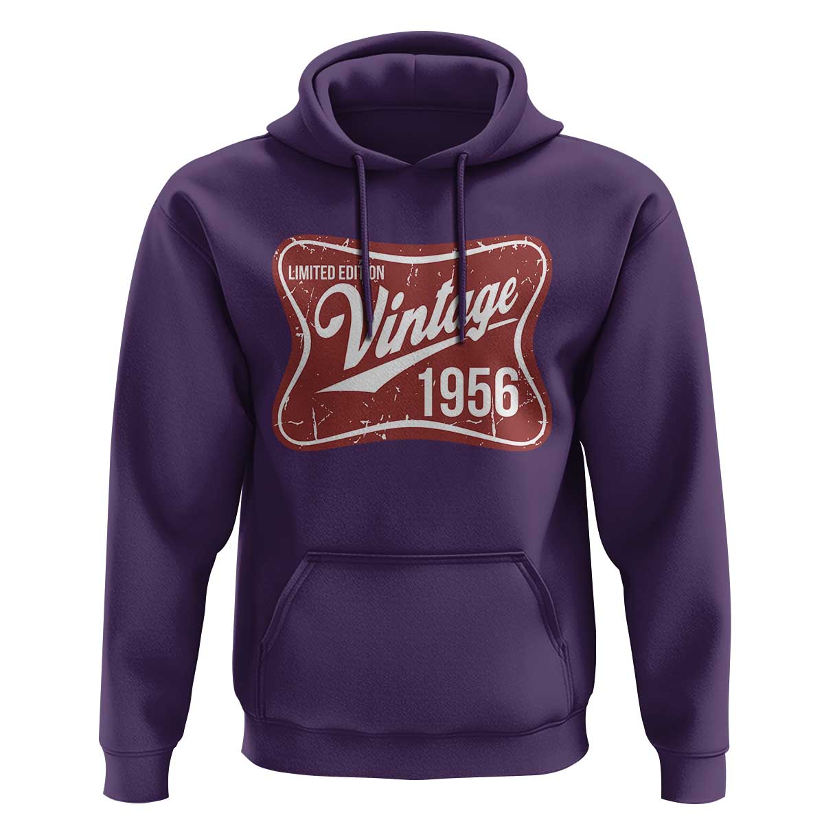 70th Birthday Beer Lover Vintage 1956 Limited Edition Hoodie Red Metal Beer Soft Sign Graphic