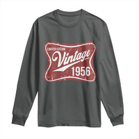70th Birthday Beer Lover Vintage 1956 Limited Edition Long Sleeve Shirt Red Metal Beer Soft Sign Graphic
