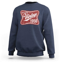 70th Birthday Beer Lover Vintage 1956 Limited Edition Sweatshirt Red Metal Beer Soft Sign Graphic