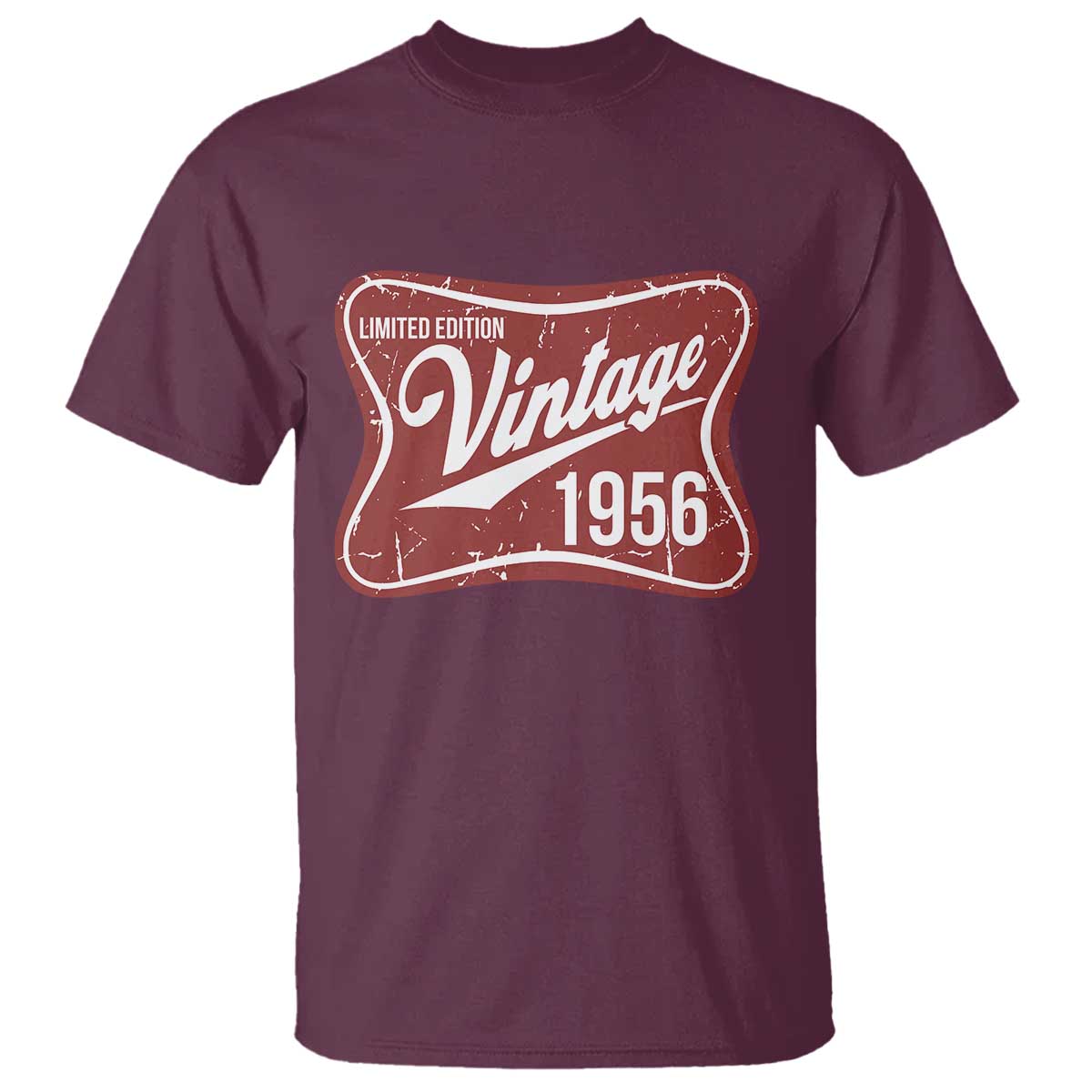 70th Birthday Beer Lover Vintage 1956 Limited Edition T Shirt Red Metal Beer Soft Sign Graphic