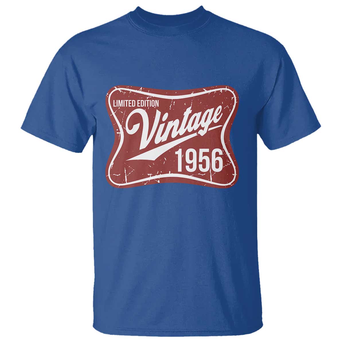 70th Birthday Beer Lover Vintage 1956 Limited Edition T Shirt Red Metal Beer Soft Sign Graphic
