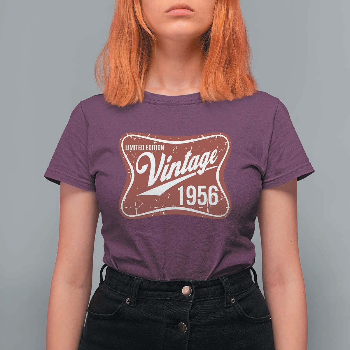 70th Birthday Beer Lover Vintage 1956 Limited Edition T Shirt For Women Red Metal Beer Soft Sign Graphic