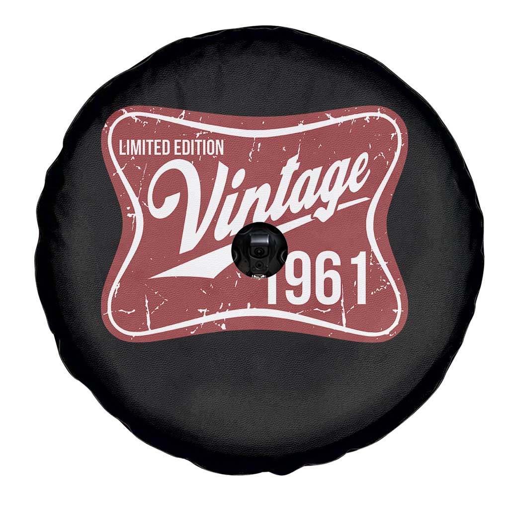 65th Birthday Beer Lover Vintage 1961 Limited Edition Spare Tire Cover Red Metal Beer Soft Sign Graphic