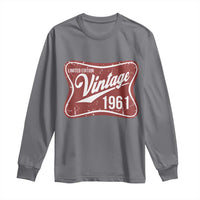 65th Birthday Beer Lover Vintage 1961 Limited Edition Long Sleeve Shirt Red Metal Beer Soft Sign Graphic