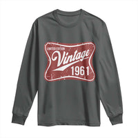 65th Birthday Beer Lover Vintage 1961 Limited Edition Long Sleeve Shirt Red Metal Beer Soft Sign Graphic