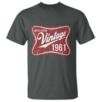 65th Birthday Beer Lover Vintage 1961 Limited Edition T Shirt Red Metal Beer Soft Sign Graphic