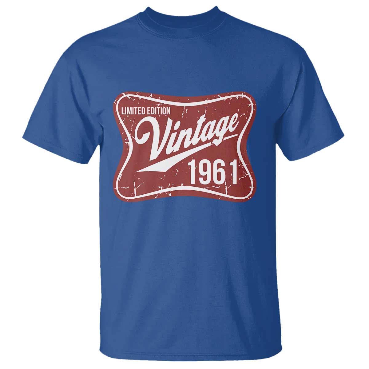 65th Birthday Beer Lover Vintage 1961 Limited Edition T Shirt Red Metal Beer Soft Sign Graphic