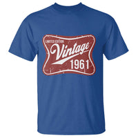 65th Birthday Beer Lover Vintage 1961 Limited Edition T Shirt Red Metal Beer Soft Sign Graphic