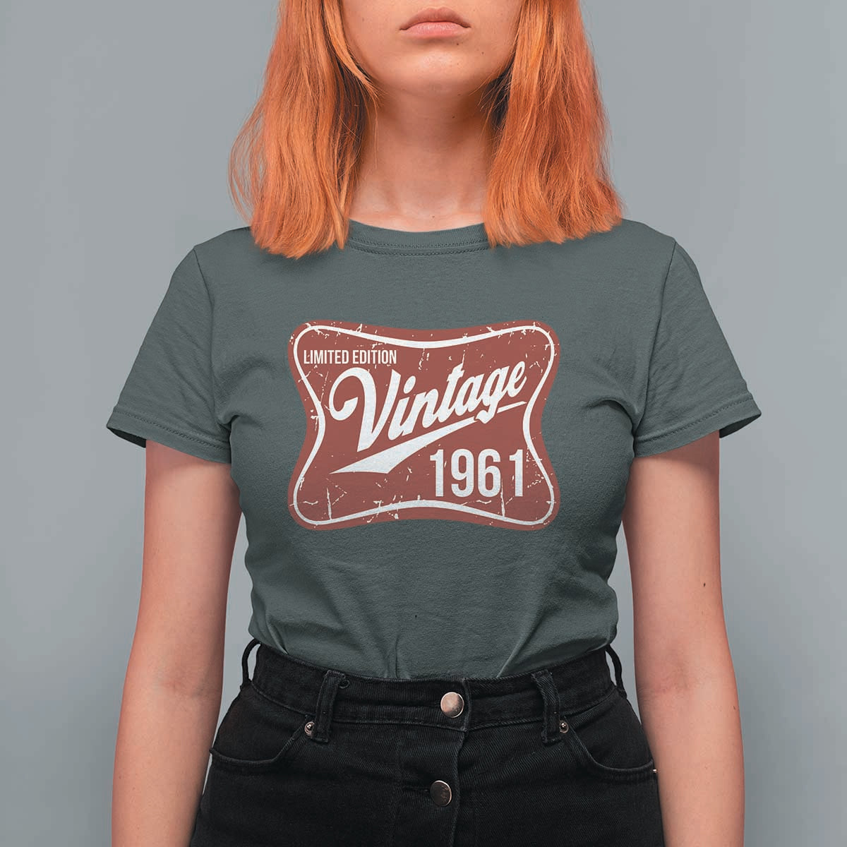 65th Birthday Beer Lover Vintage 1961 Limited Edition T Shirt For Women Red Metal Beer Soft Sign Graphic
