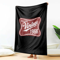 60th Birthday Beer Lover Vintage 1966 Limited Edition Throw Blanket Red Metal Beer Soft Sign Graphic