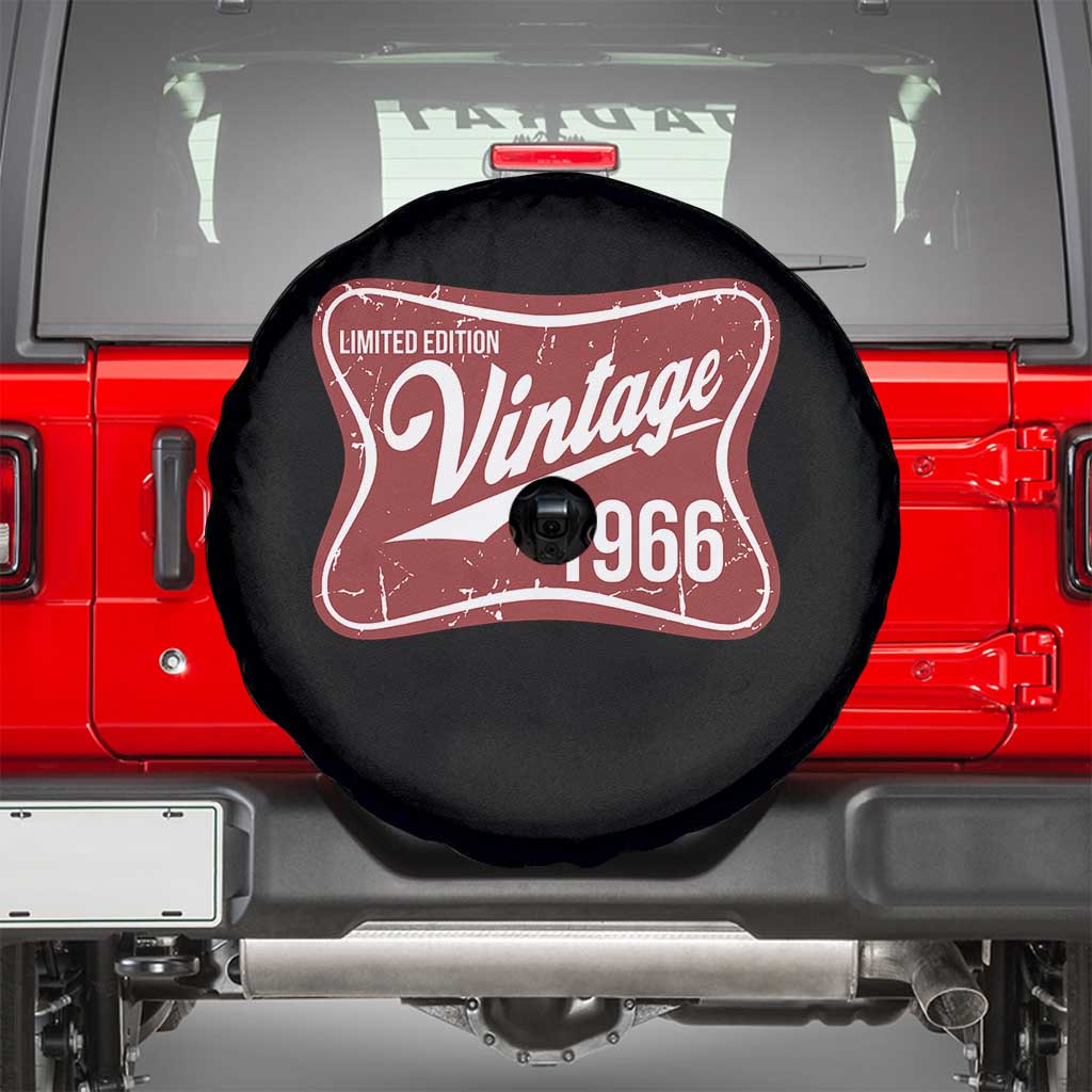60th Birthday Beer Lover Vintage 1966 Limited Edition Spare Tire Cover Red Metal Beer Soft Sign Graphic