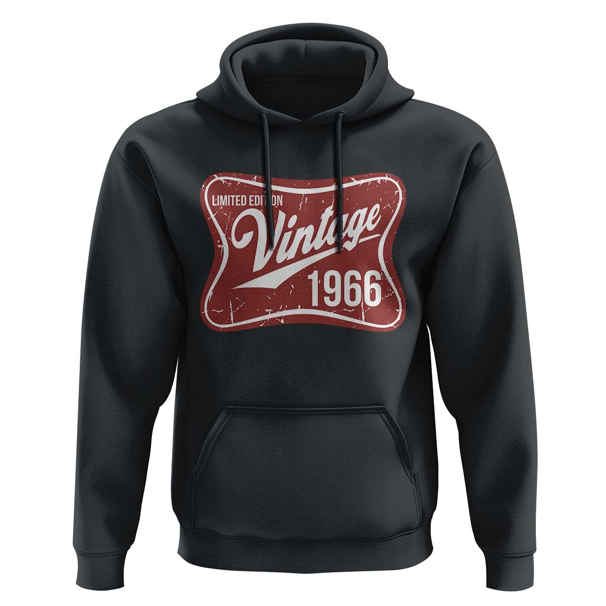 60th Birthday Beer Lover Vintage 1966 Limited Edition Hoodie Red Metal Beer Soft Sign Graphic