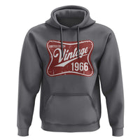 60th Birthday Beer Lover Vintage 1966 Limited Edition Hoodie Red Metal Beer Soft Sign Graphic