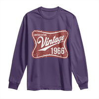 60th Birthday Beer Lover Vintage 1966 Limited Edition Long Sleeve Shirt Red Metal Beer Soft Sign Graphic