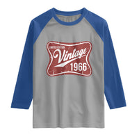 60th Birthday Beer Lover Vintage 1966 Limited Edition Raglan Shirt Red Metal Beer Soft Sign Graphic