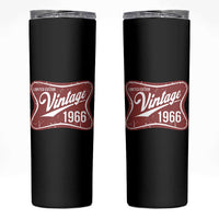 60th Birthday Beer Lover Vintage 1966 Limited Edition Skinny Tumbler Red Metal Beer Soft Sign Graphic