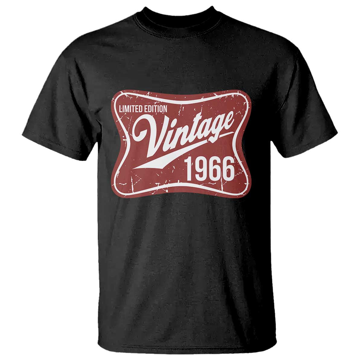 60th Birthday Beer Lover Vintage 1966 Limited Edition T Shirt Red Metal Beer Soft Sign Graphic