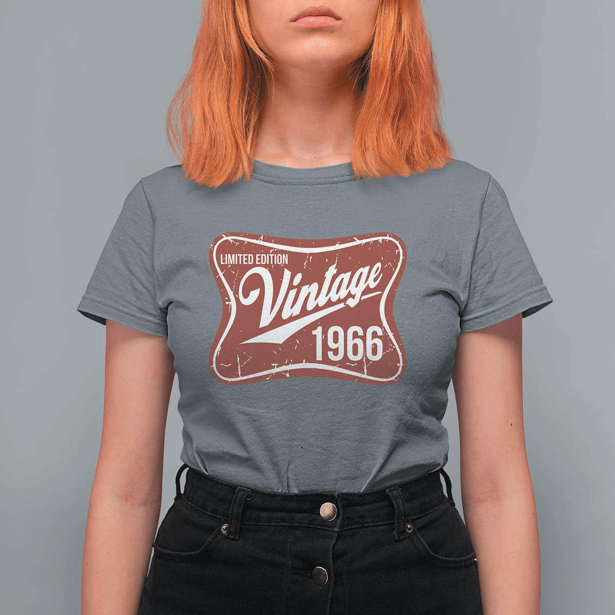 60th Birthday Beer Lover Vintage 1966 Limited Edition T Shirt For Women Red Metal Beer Soft Sign Graphic
