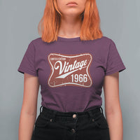 60th Birthday Beer Lover Vintage 1966 Limited Edition T Shirt For Women Red Metal Beer Soft Sign Graphic
