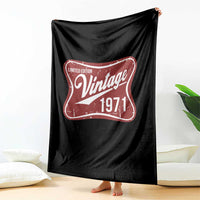 55th Birthday Beer Lover Vintage 1971 Limited Edition Throw Blanket Red Metal Beer Soft Sign Graphic