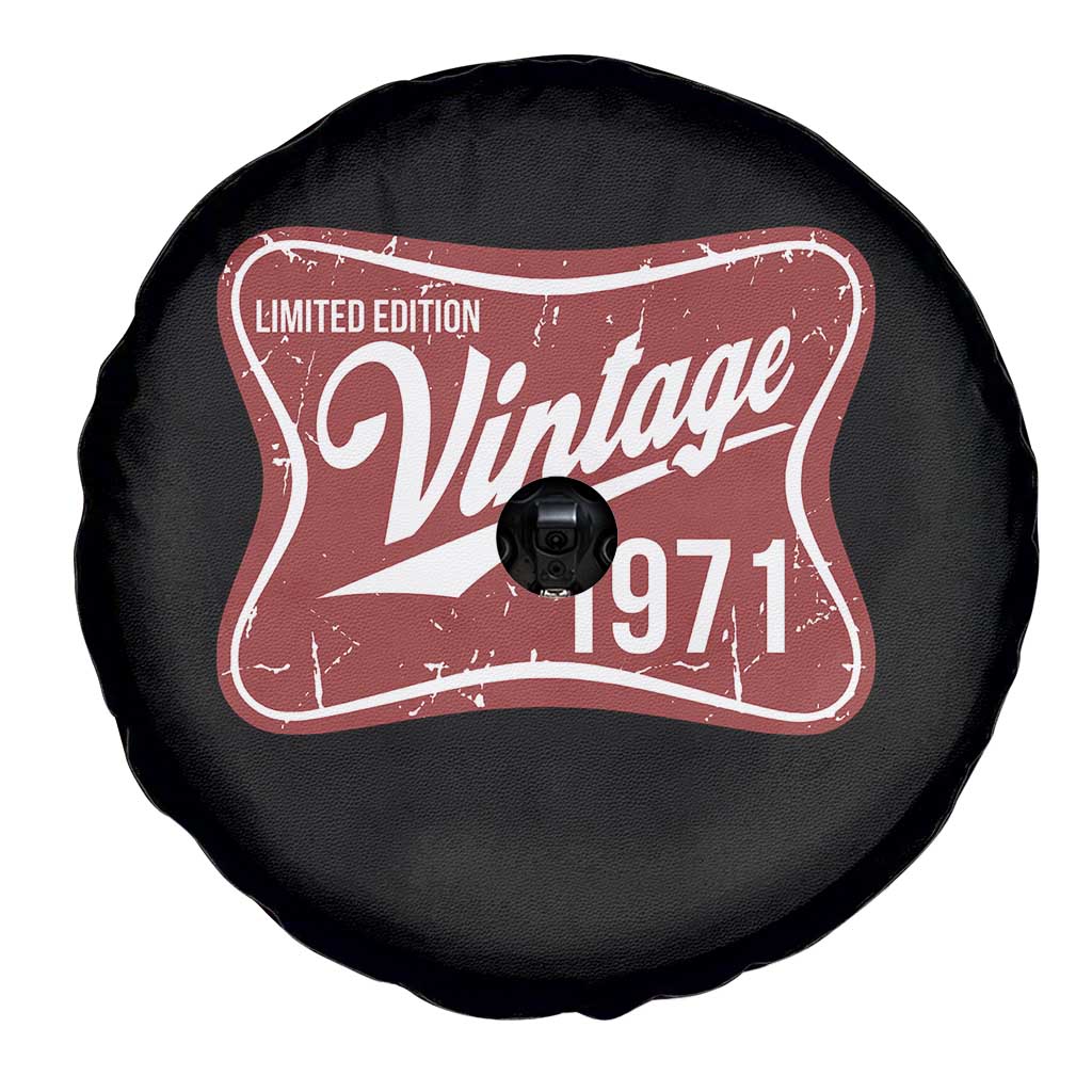 55th Birthday Beer Lover Vintage 1971 Limited Edition Spare Tire Cover Red Metal Beer Soft Sign Graphic