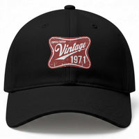 55th Birthday Beer Lover Vintage 1971 Limited Edition Baseball Cap Red Metal Beer Soft Sign Graphic