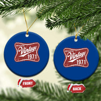55th Birthday Beer Lover Vintage 1971 Limited Edition Ceramic Ornament Red Metal Beer Soft Sign Graphic