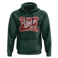 55th Birthday Beer Lover Vintage 1971 Limited Edition Hoodie Red Metal Beer Soft Sign Graphic