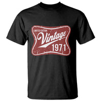 55th Birthday Beer Lover Vintage 1971 Limited Edition T Shirt Red Metal Beer Soft Sign Graphic