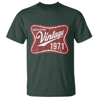 55th Birthday Beer Lover Vintage 1971 Limited Edition T Shirt Red Metal Beer Soft Sign Graphic