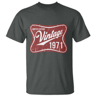 55th Birthday Beer Lover Vintage 1971 Limited Edition T Shirt Red Metal Beer Soft Sign Graphic