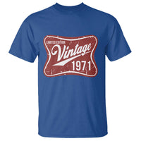 55th Birthday Beer Lover Vintage 1971 Limited Edition T Shirt Red Metal Beer Soft Sign Graphic
