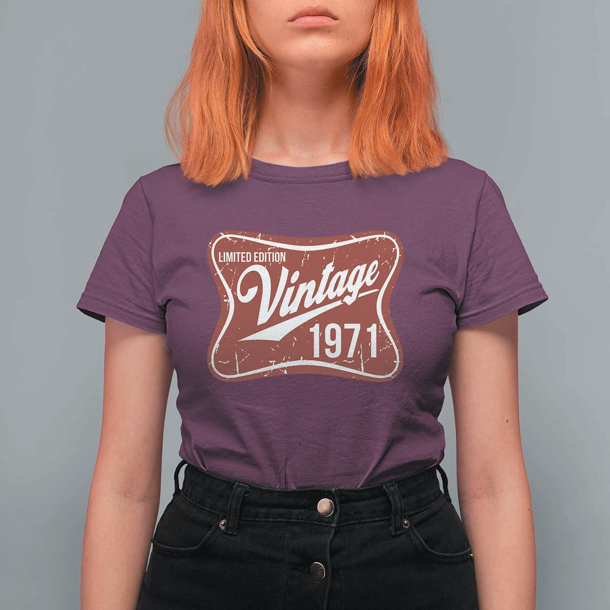 55th Birthday Beer Lover Vintage 1971 Limited Edition T Shirt For Women Red Metal Beer Soft Sign Graphic