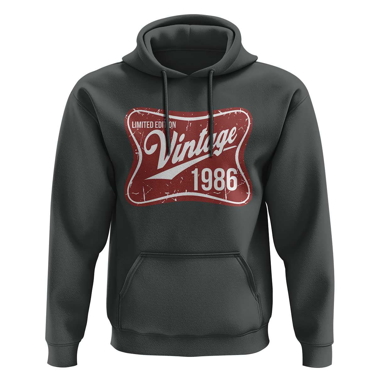 40th Birthday Beer Lover Vintage 1986 Limited Edition Hoodie Red Metal Beer Soft Sign Graphic
