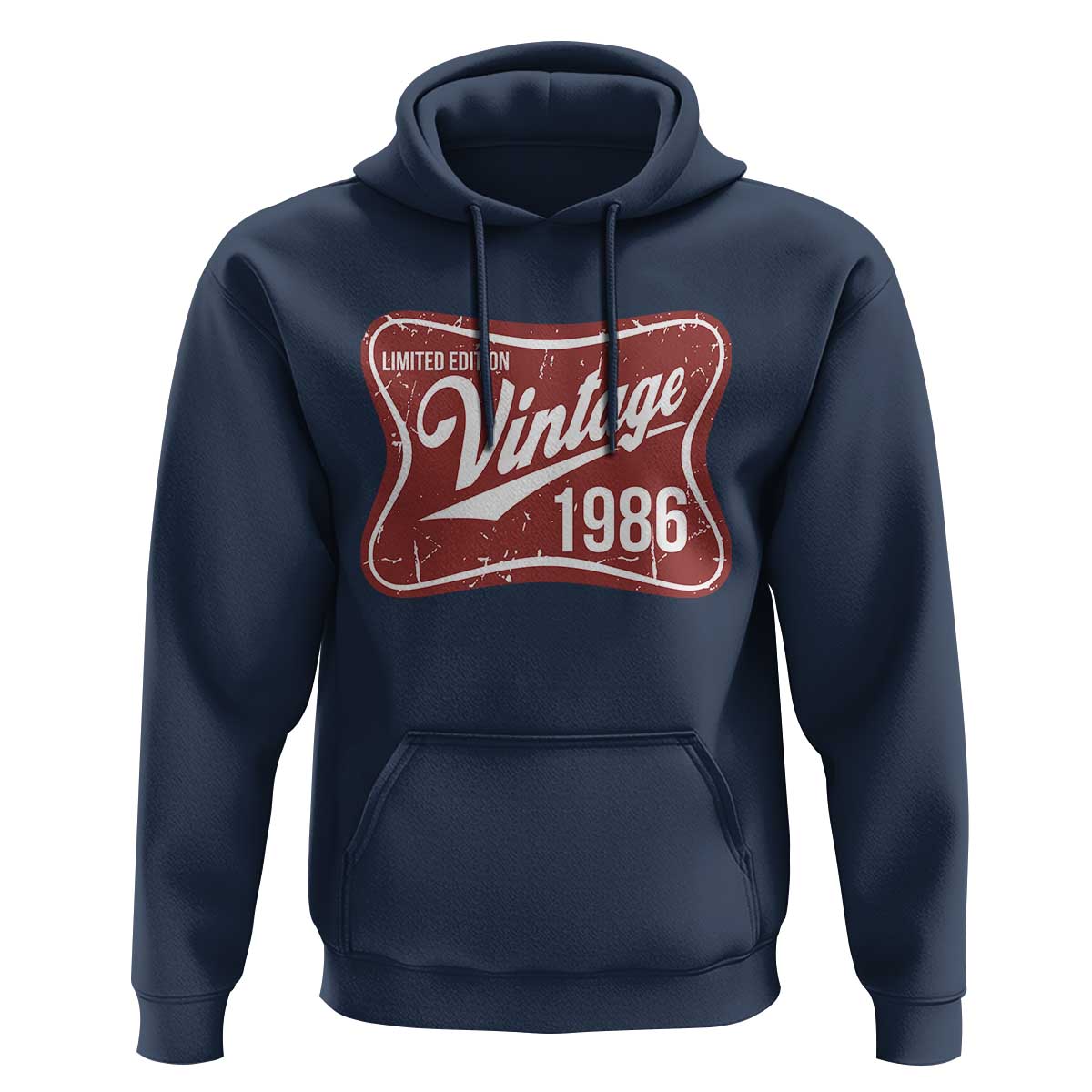 40th Birthday Beer Lover Vintage 1986 Limited Edition Hoodie Red Metal Beer Soft Sign Graphic