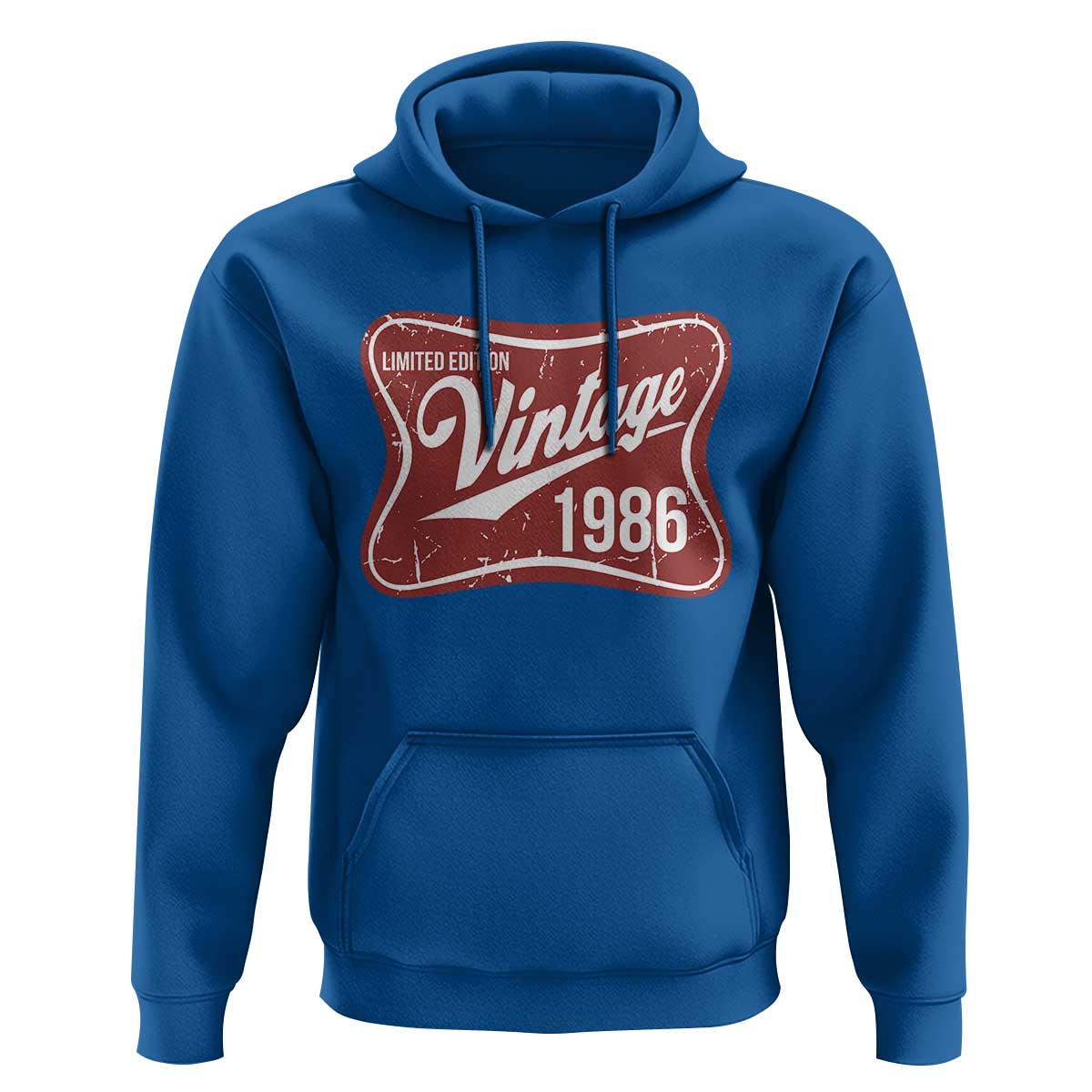 40th Birthday Beer Lover Vintage 1986 Limited Edition Hoodie Red Metal Beer Soft Sign Graphic