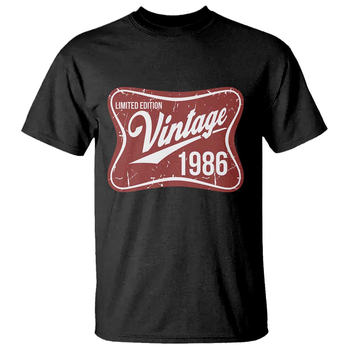 40th Birthday Beer Lover Vintage 1986 Limited Edition T Shirt Red Metal Beer Soft Sign Graphic
