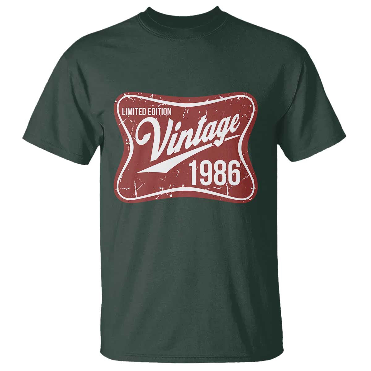 40th Birthday Beer Lover Vintage 1986 Limited Edition T Shirt Red Metal Beer Soft Sign Graphic