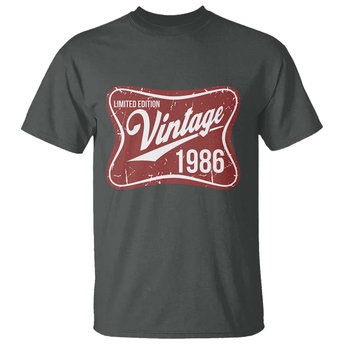 40th Birthday Beer Lover Vintage 1986 Limited Edition T Shirt Red Metal Beer Soft Sign Graphic