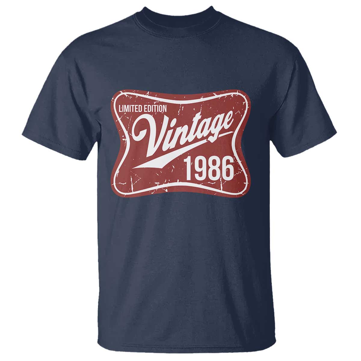 40th Birthday Beer Lover Vintage 1986 Limited Edition T Shirt Red Metal Beer Soft Sign Graphic